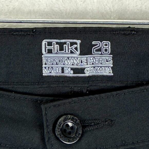 Huk Performance Cargo Shorts Mens 28 Black Outdoor Fishing Stretch Hiking Camp - Picture 8 of 9
